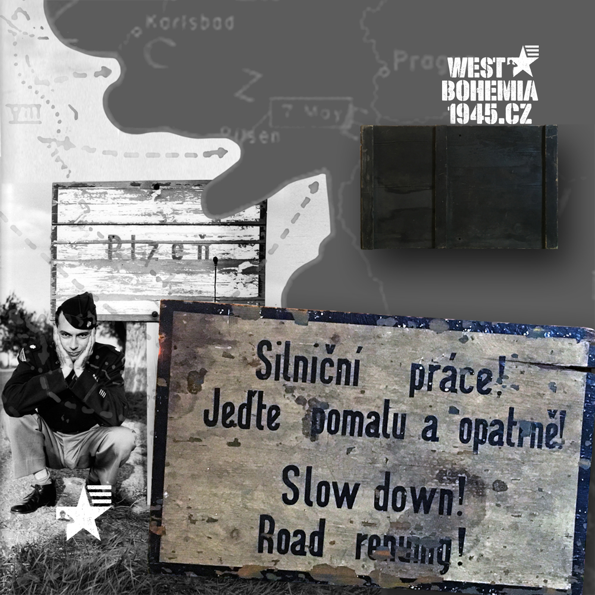 IM30002 POST-WAR CZECHOSLOVAKIA TABLE SLOWLY DOWN ROAD RENUING 1945